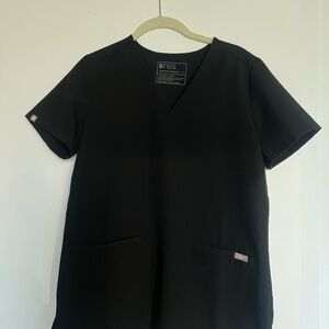 FIGS Charcoal V-Neck Scrub Top